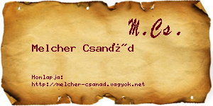 Melcher Csanád névjegykártya