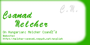 csanad melcher business card